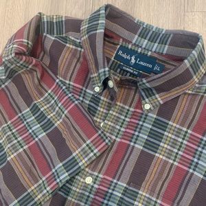 RALPH LAUREN Men’s‎ Size L Classic Fit Plaid Button Up Short Sleeve